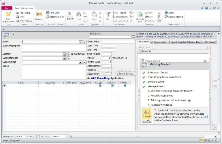 Microsoft access 2010 runtime database engine